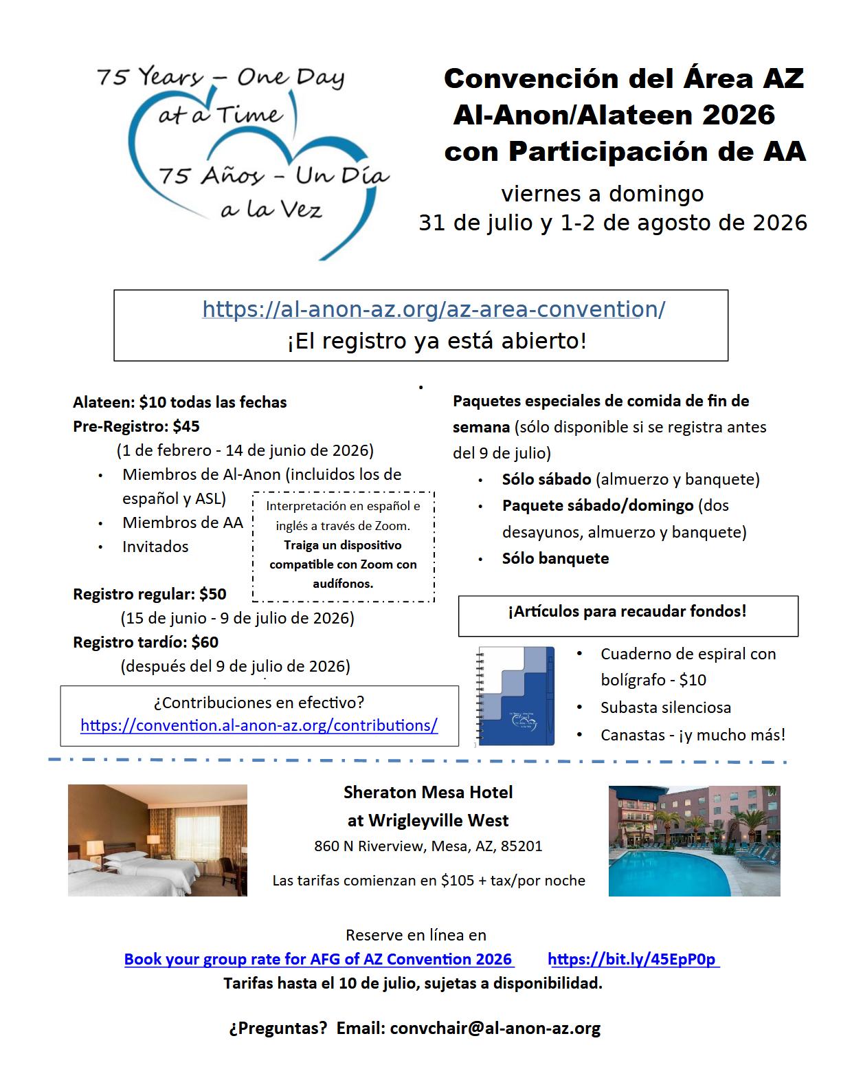 2026 Convención AFG del Área AZ Al-Anon/Alateen con Participación de AA